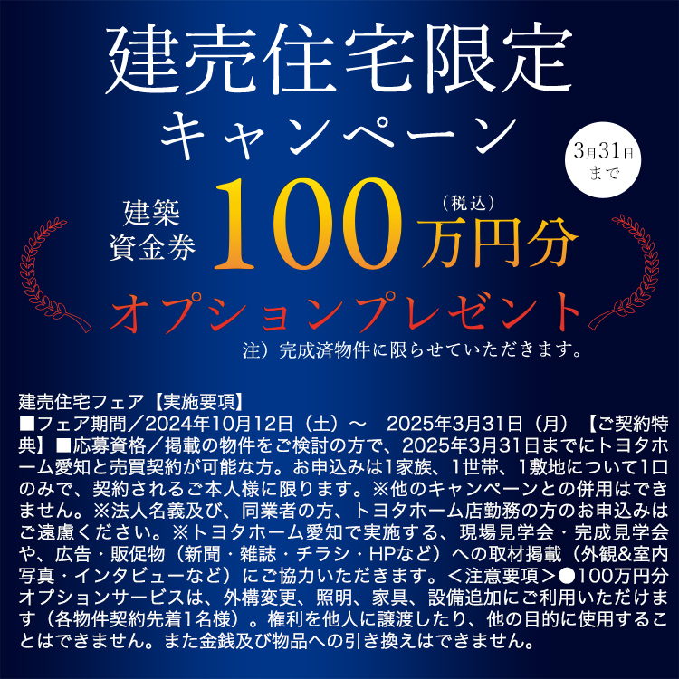 建売住宅限定キャンペーン